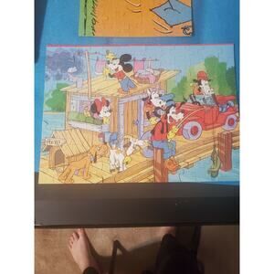 Jaymar Jigsaw Puzzle: Mickey Mouse Fishing Dock Disney 100 pc [COMPLETE] Vintage